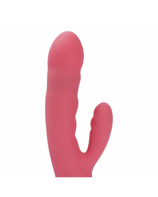 Вібратор-кролик Svakom Avery Strawberry Pink зі стовбуром, що рухається, рух вперед-назад Вібратор-кролик Svakom Avery Strawberry Pink зі стовбуром, що рухається, рух вперед-назад
