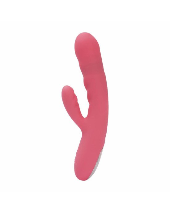 Вібратор-кролик Svakom Avery Strawberry Pink зі стовбуром, що рухається, рух вперед-назад Вібратор-кролик Svakom Avery Strawberry Pink зі стовбуром, що рухається, рух вперед-назад