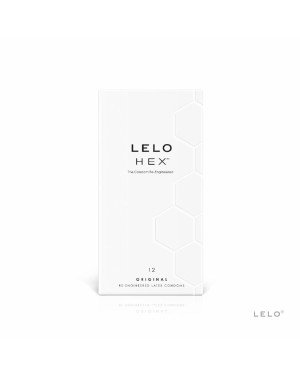 Презервативи LELO HEX Condoms Original 12 Pack, тонкі та суперміцні