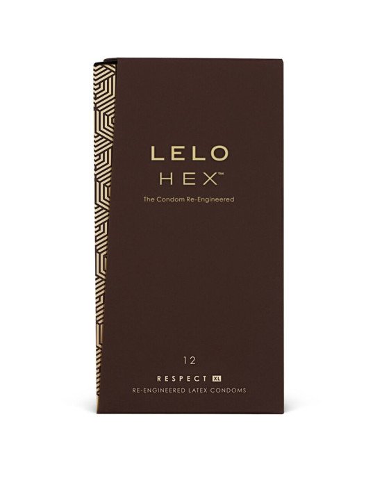 Презервативи LELO HEX Condoms Respect XL 12 Pack, тонкі та суперміцні, збільшений розмір Презервативи LELO HEX Condoms Respect XL 12 Pack, тонкі та суперміцні, збільшений розмір