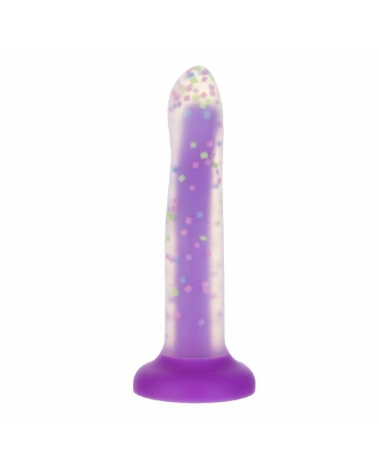 Фалоімітатор, що світиться в темряві, ADDICTION Rave 8″, Glow in the Dark Dildo Purple Confetti, 20,3 см Фалоімітатор, що світиться в темряві, ADDICTION Rave 8″, Glow in the Dark Dildo Purple Confetti, 20,3 см