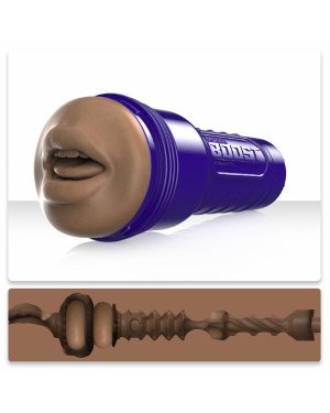 Мастурбатор-ротик Fleshlight Boost Blow Medium Dark Flesh, плаваючі кільця Turbo Tech