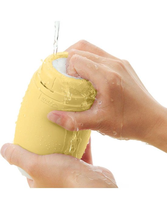 Мастурбатор TENGA PUFFY Custard Yellow, ультрам’який матеріал, багаторазовий, наскрізний Мастурбатор TENGA PUFFY Custard Yellow, ультрам’який матеріал, багаторазовий, наскрізний