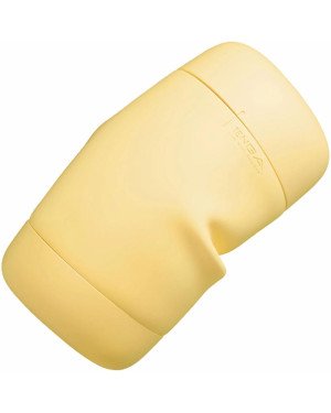 Мастурбатор TENGA PUFFY Custard Yellow, ультрам’який матеріал, багаторазовий, наскрізний