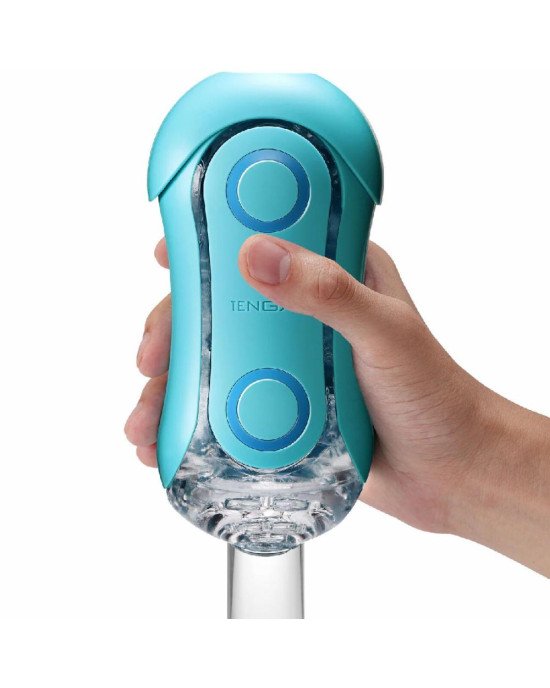Мастурбатор Tenga Flip Orb — Ocean Blue, з можливістю зміни тиску та стимулювальними кульками всередині