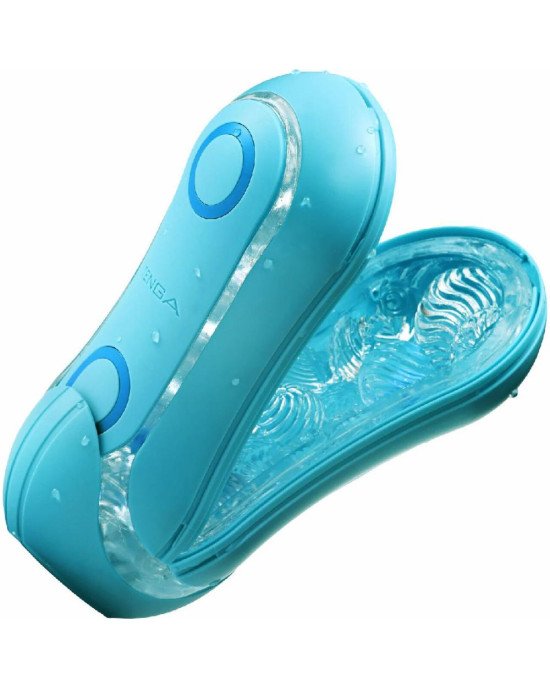 Мастурбатор Tenga Flip Orb — Ocean Blue, з можливістю зміни тиску та стимулювальними кульками всередині