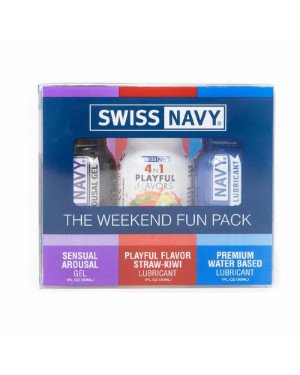 Розпродаж!!! Набір Swiss Navy Weekend Fun Pack 3 х 30 мл (термін 05.03.2027)