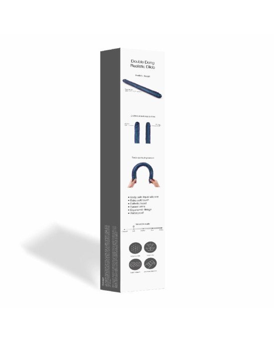 Фалоімітатор подвійний Strap-On-Me DOUBLE DONG REALISTIC DILDO - SNAKY METALLIC COLOR Фалоімітатор подвійний Strap-On-Me DOUBLE DONG REALISTIC DILDO - SNAKY METALLIC COLOR