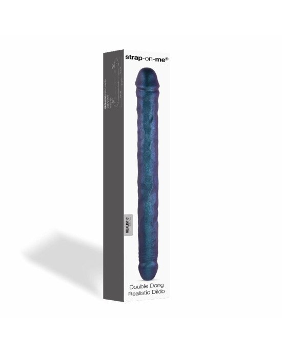 Фалоімітатор подвійний Strap-On-Me DOUBLE DONG REALISTIC DILDO - SNAKY METALLIC COLOR Фалоімітатор подвійний Strap-On-Me DOUBLE DONG REALISTIC DILDO - SNAKY METALLIC COLOR