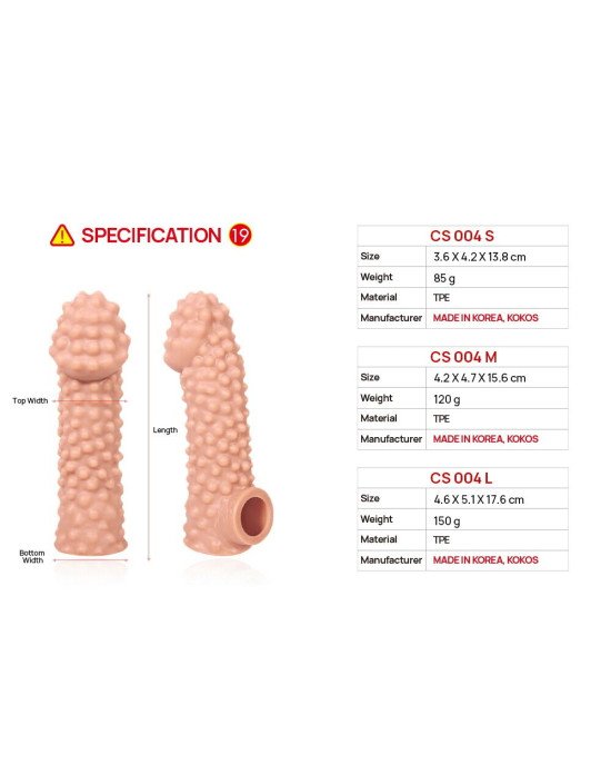 Насадка на член Kokos Cock Sleeve CS 004 M Насадка на член Kokos Cock Sleeve CS 004 M