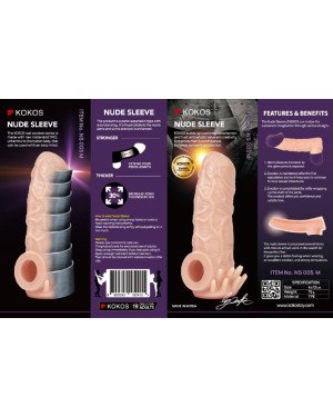 Насадка на член Kokos Nude Sleeve NS 005 M Насадка на член Kokos Nude Sleeve NS 005 M