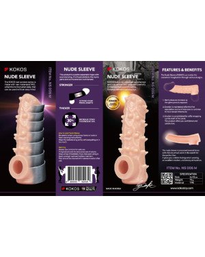 Насадка на член Kokos Nude Sleeve NS 006 M Насадка на член Kokos Nude Sleeve NS 006 M