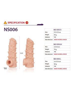 Насадка на член Kokos Nude Sleeve NS 006 L Насадка на член Kokos Nude Sleeve NS 006 L