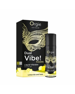 Рідкий вібратор Orgie - Dual Vibe! Lemon Gin And Tonic Kissable Liquid Vibrator (15 мл)