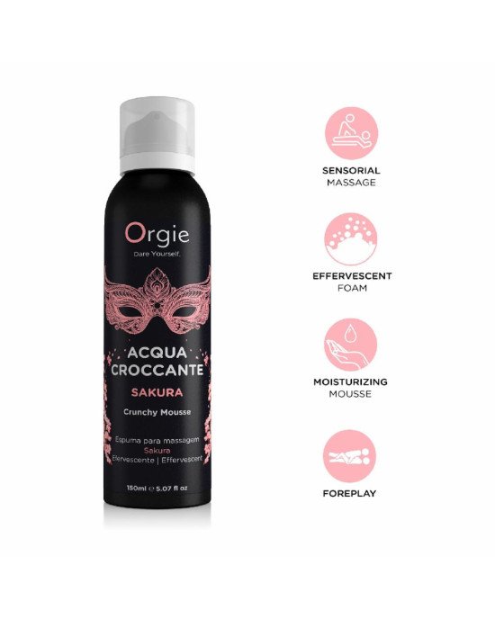 Масажна пінка Orgie – Acqua Croccante Sakura (150 мл), ефект бульбашок, що лопаються Масажна пінка Orgie – Acqua Croccante Sakura (150 мл), ефект бульбашок, що лопаються