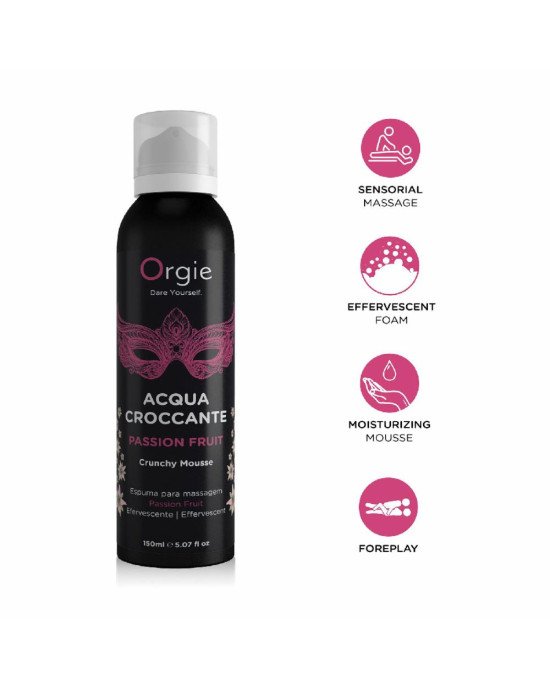 Масажна пінка Orgie – Acqua Croccante Passion Fruit (150 мл), ефект бульбашок, що лопаються Масажна пінка Orgie – Acqua Croccante Passion Fruit (150 мл), ефект бульбашок, що лопаються