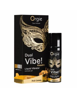 Рідкий вібратор Orgie - Dual Vibe! Pina Colada Kissable Liquid Vibrator (15 мл)