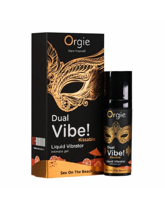 Рідкий вібратор Orgie - Dual Vibe! Sex On The Beach Kissable Liquid Vibrator (15 мл)