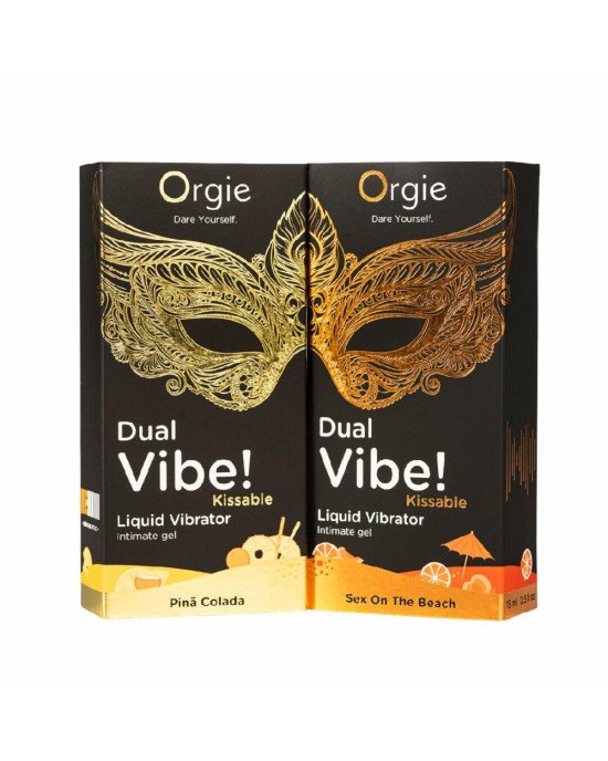 Рідкий вібратор Orgie - Dual Vibe! Sex On The Beach Kissable Liquid Vibrator (15 мл)