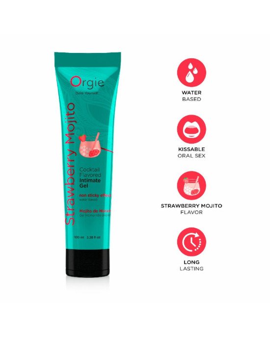 Лубрикант на водній основі Orgie - Lube Tube Strawberry Mojito (100 мл) Лубрикант на водній основі Orgie - Lube Tube Strawberry Mojito (100 мл)