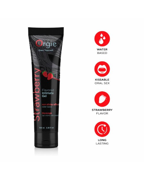 Лубрикант на водній основі Orgie - Lube Tube Strawberry (100 мл) Лубрикант на водній основі Orgie - Lube Tube Strawberry (100 мл)