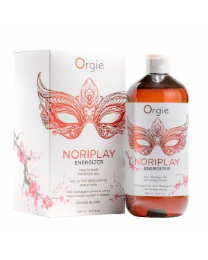 Гель для NURU-масажу Orgie – Noriplay Energizer (500 мл), екстракт гінкго білоба, захисне простирадло