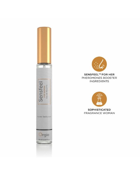 Жіночі парфуми з феромонами Orgie – Sensfeel for Woman Travel Size (10 мл), квітково-фруктовий аромат Жіночі парфуми з феромонами Orgie – Sensfeel for Woman Travel Size (10 мл), квітково-фруктовий аромат