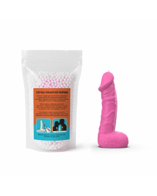 Свічка у вигляді члена Чистий Кайф LARGE Pink Свічка у вигляді члена Чистий Кайф LARGE Pink