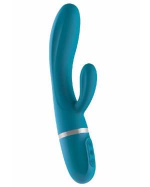 Вібратор-кролик Liebe Bend It Plus Ocean Blue, гнучкий, 2 мотори, 10 режимів