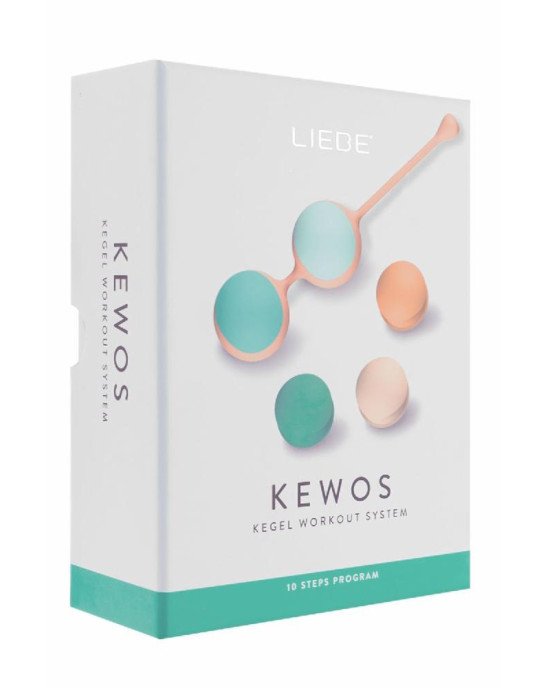 Вагінальні кульки Liebe Kewos — Peach/Mint, 5 кульок у комплекті, 15, 25, 35, 45 та 55 г Вагінальні кульки Liebe Kewos — Peach/Mint, 5 кульок у комплекті, 15, 25, 35, 45 та 55 г
