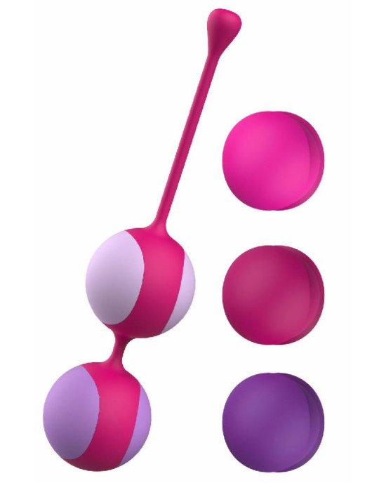 Вагінальні кульки Liebe Kewos — Cerise/Candy Violet, 5 кульок у комплекті, 15, 25, 35, 45 та 55 г Вагінальні кульки Liebe Kewos — Cerise/Candy Violet, 5 кульок у комплекті, 15, 25, 35, 45 та 55 г