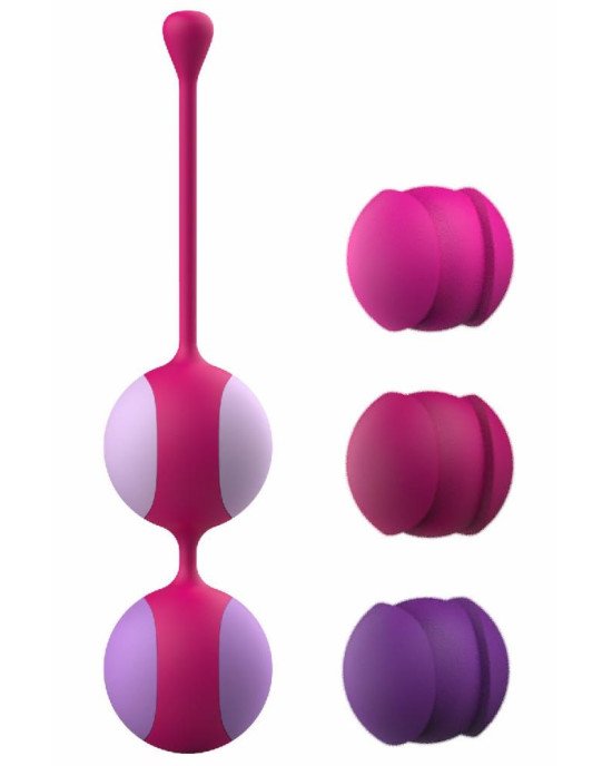 Вагінальні кульки Liebe Kewos — Cerise/Candy Violet, 5 кульок у комплекті, 15, 25, 35, 45 та 55 г Вагінальні кульки Liebe Kewos — Cerise/Candy Violet, 5 кульок у комплекті, 15, 25, 35, 45 та 55 г