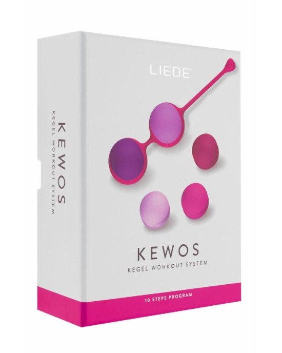 Вагінальні кульки Liebe Kewos — Cerise/Candy Violet, 5 кульок у комплекті, 15, 25, 35, 45 та 55 г Вагінальні кульки Liebe Kewos — Cerise/Candy Violet, 5 кульок у комплекті, 15, 25, 35, 45 та 55 г