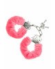 Наручники S Pleasures Furry Cuffs Pink з пухнастим оздобленням, 2 ключі в комплекті