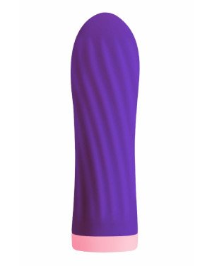 Віброкуля S Pleasures Bullets Twist & Shout Purple, фіолетова, ребриста поверхня, 10 режимів