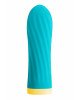 Віброкуля S Pleasures Bullets Twist & Shout Turquoise, бірюзова, ребриста поверхня, 10 режимів