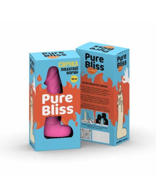 Свічка у вигляді члена Pure Bliss MINI Pink 15 см Свічка у вигляді члена Pure Bliss MINI Pink 15 см