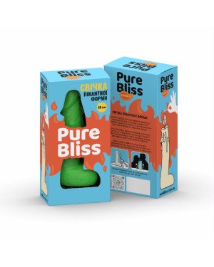 Свічка у вигляді члена Pure Bliss MINI Green 15 см Свічка у вигляді члена Pure Bliss MINI Green 15 см