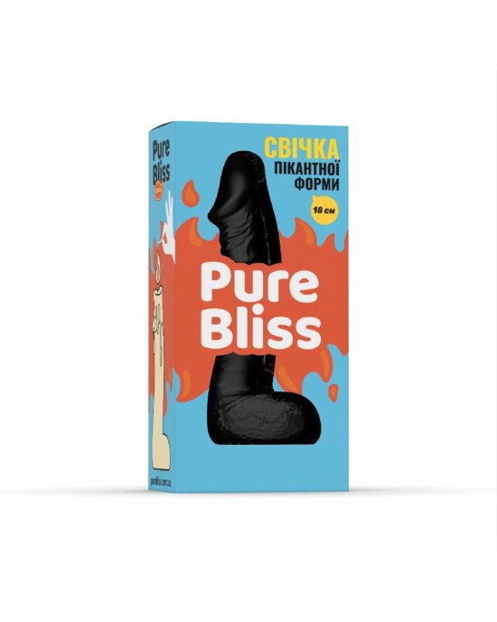 Свічка у вигляді члена Pure Bliss BIG Black 18 см Свічка у вигляді члена Pure Bliss BIG Black 18 см