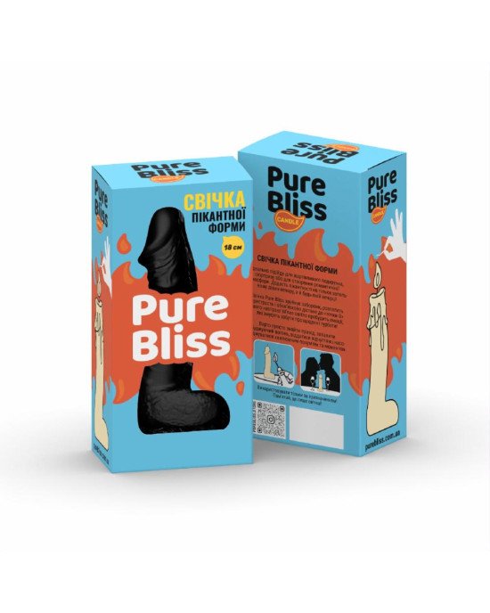 Свічка у вигляді члена Pure Bliss BIG Black 18 см Свічка у вигляді члена Pure Bliss BIG Black 18 см