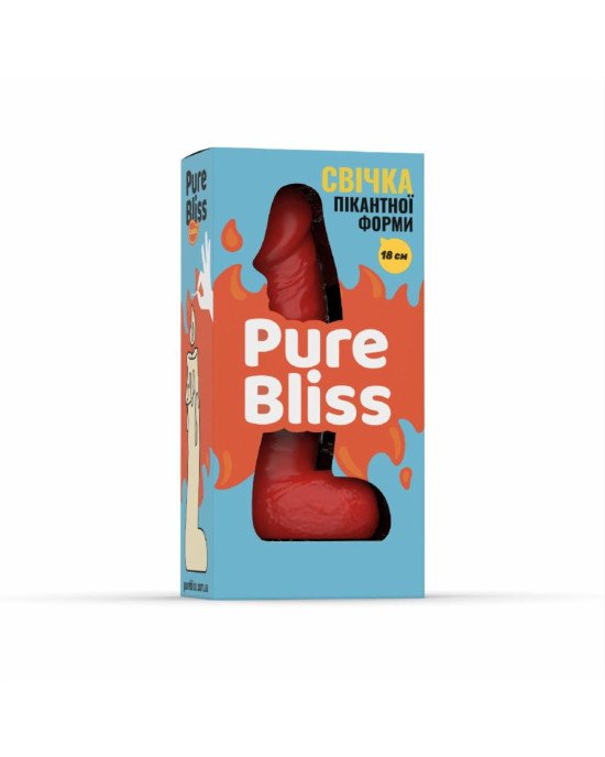 Свічка у вигляді члена Pure Bliss BIG Red 18 см Свічка у вигляді члена Pure Bliss BIG Red 18 см