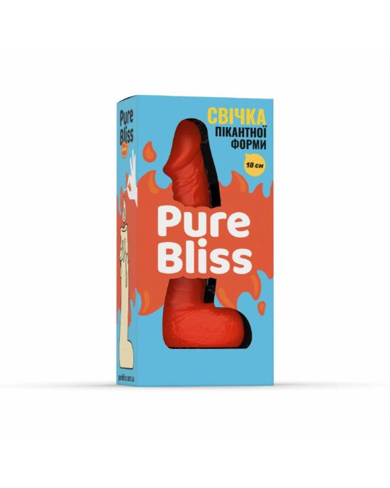 Свічка у вигляді члена Pure Bliss BIG Orange 18 см Свічка у вигляді члена Pure Bliss BIG Orange 18 см