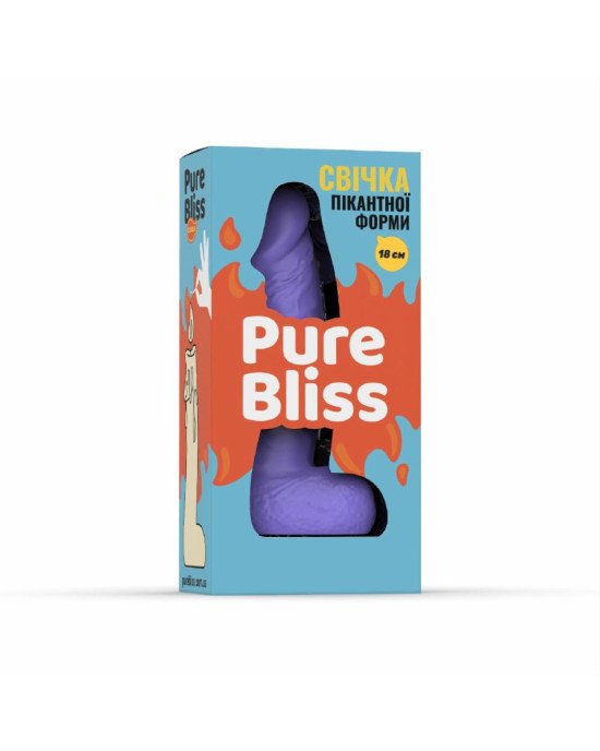 Свічка у вигляді члена Pure Bliss BIG Violet 18 см