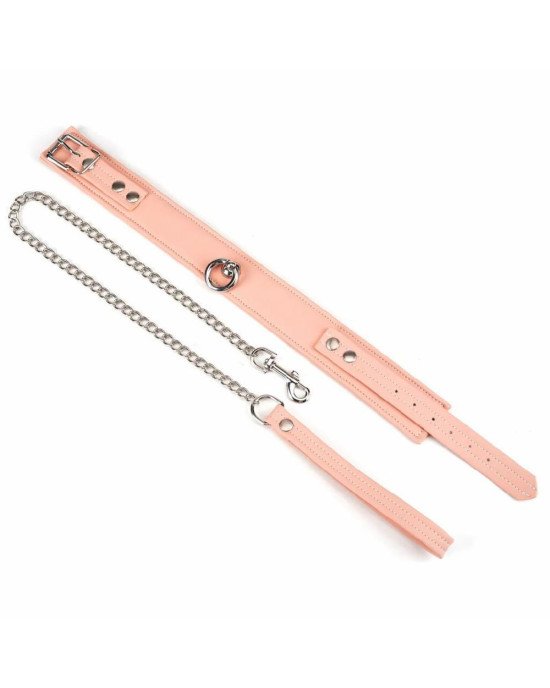 Нашийник із повідцем Liebe Seele Dark Candy Pink Collar with Leash Нашийник із повідцем Liebe Seele Dark Candy Pink Collar with Leash