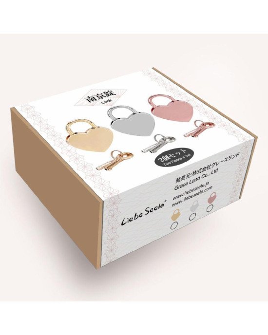 Замочок Liebe Seele Heart Shape Padlock Rose Gold (2 шт) Замочок Liebe Seele Heart Shape Padlock Rose Gold (2 шт)