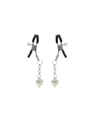 Затискачі для сосків Liebe Seele Glow-in-dark Nipple Clamps Green