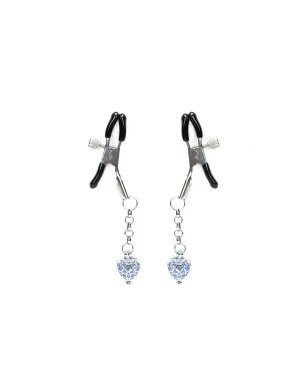 Затискачі для сосків Liebe Seele Glow-in-dark Nipple Clamps Blue
