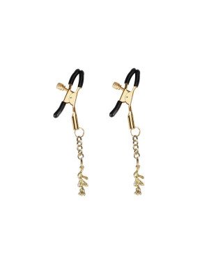 Затискачі для сосків Liebe Seele Rose Pendant Nipple Clamps Gold Затискачі для сосків Liebe Seele Rose Pendant Nipple Clamps Gold