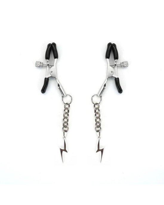Затискачі для сосків Liebe Seele Lightning Nipple Clamps Silver Затискачі для сосків Liebe Seele Lightning Nipple Clamps Silver