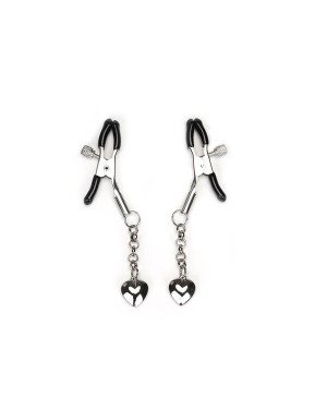 Затискачі для сосків Liebe Seele Solid Heart Nipple Clamps Silver Затискачі для сосків Liebe Seele Solid Heart Nipple Clamps Silver